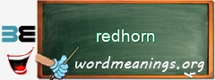 WordMeaning blackboard for redhorn